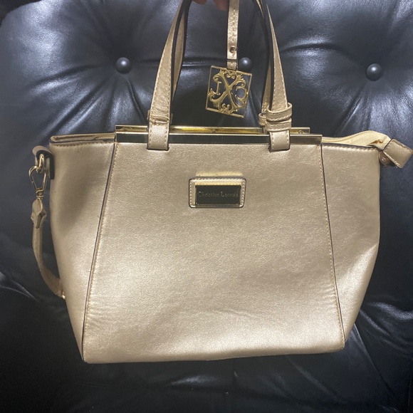 Christian Lacroix Gold And Black Bag shoulder Purse Tote Bag - Picture 7 of 17